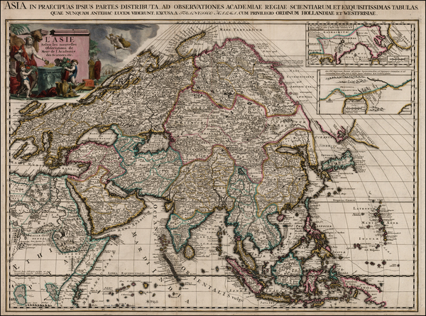 63-Asia and Asia Map By Pieter van der Aa