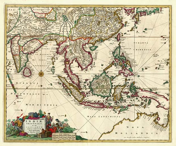 76-Asia, China, India, Southeast Asia, Australia & Oceania and Australia Map By Nicolaes Vissc