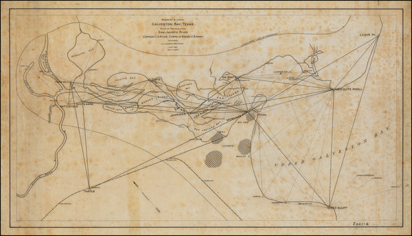 78-Texas Map By Captain C.S. Riche / U.S. Army Corps of Engineers