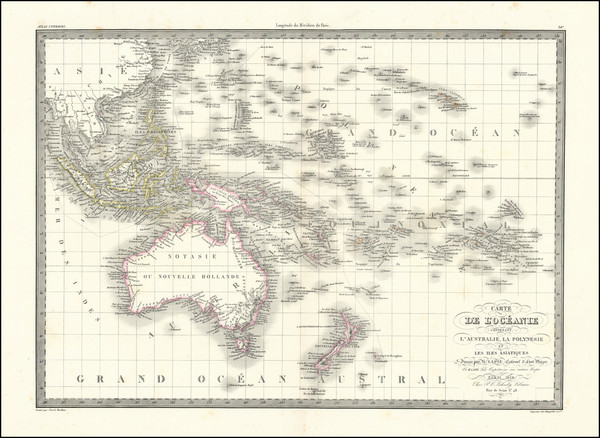 42-Southeast Asia, Australia, Oceania and Other Pacific Islands Map By Alexandre Emile Lapie