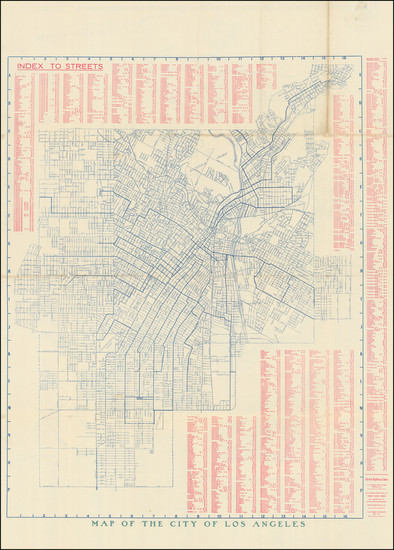 46-Los Angeles Map By Amos News Co. 