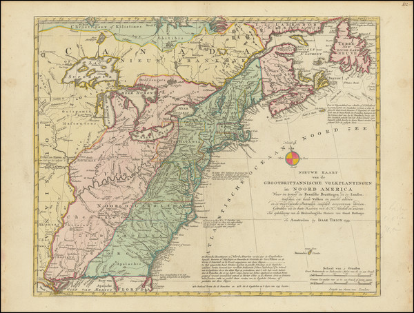 3-United States Map By Isaak Tirion