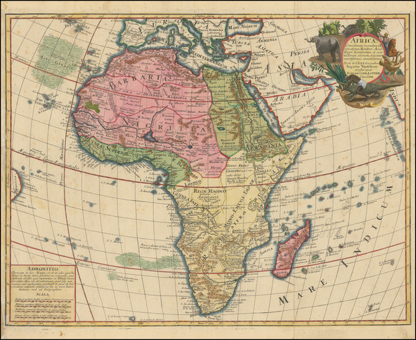 87-Africa Map By Gustav Conrad Lotter