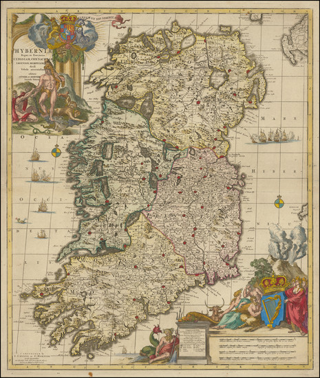 78-Ireland Map By Johannes Covens  &  Cornelis Mortier