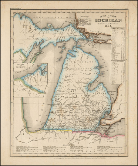 36-Michigan Map By Joseph Meyer