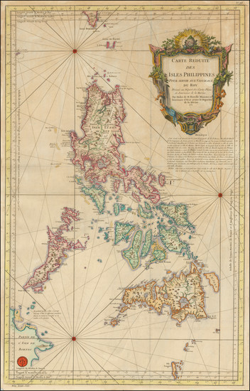 42-Philippines Map By Jacques Nicolas Bellin