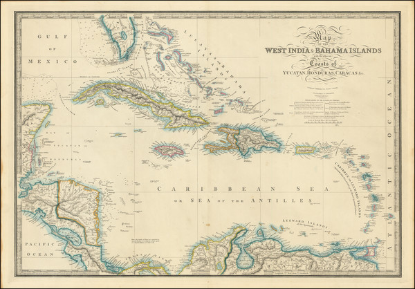 94-Florida, Caribbean and Central America Map By James Wyld