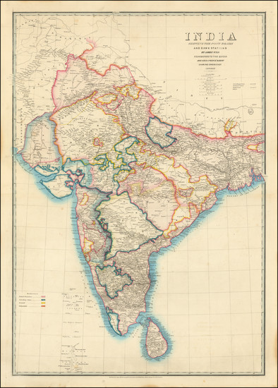 46-India Map By James Wyld