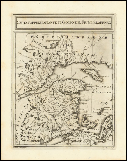 86-Eastern Canada Map By Gazzetiere Americano