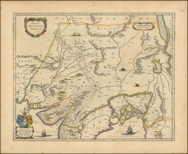 46-India Map By Willem Janszoon Blaeu