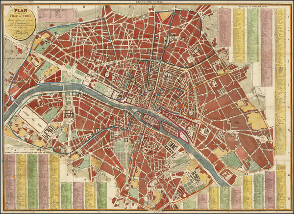 5-Paris and Île-de-France Map By Édouard Hocquart