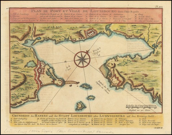 25-Eastern Canada Map By Jacques Nicolas Bellin