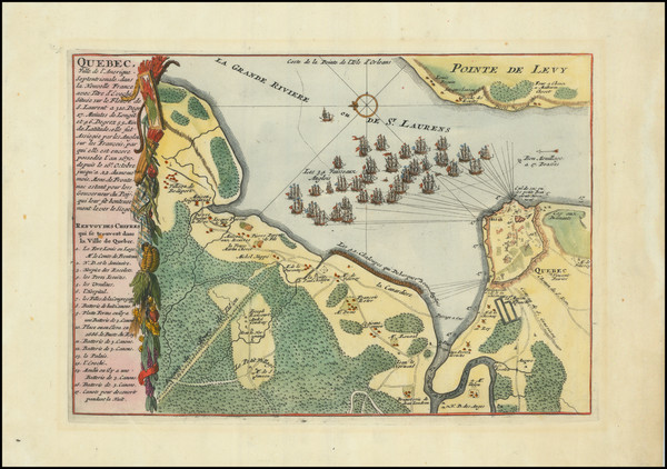 75-Quebec Map By Nicolas de Fer