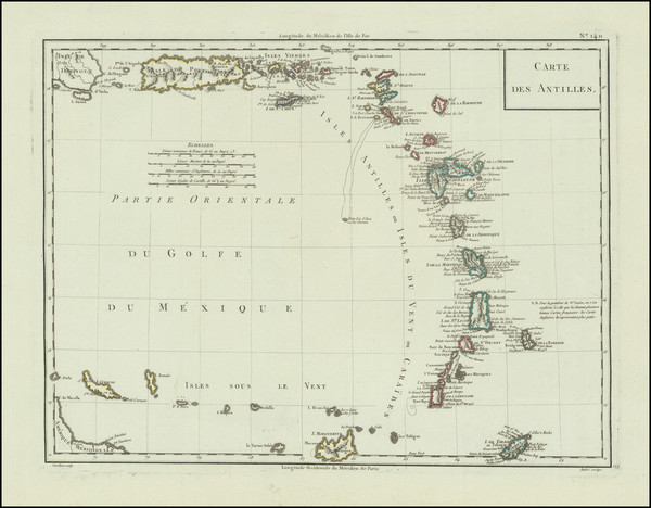 65-Puerto Rico, Virgin Islands and Other Islands Map By Pierre Antoine Tardieu