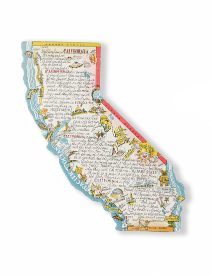 14-California Map By Max Poschin