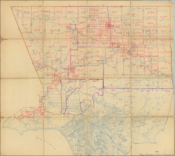 77-California and Los Angeles Map By Anonymous