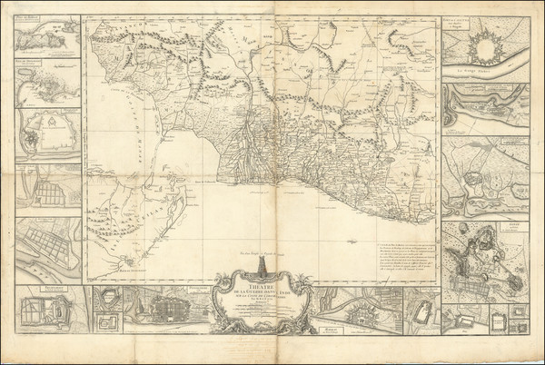 54-India Map By Pierre-Joseph de Bourcet