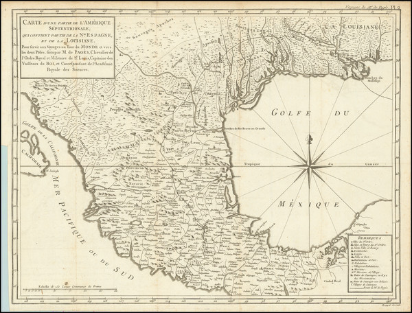 94-South, Texas, Southwest, Arizona, New Mexico and Mexico Map By Pierre de Pages