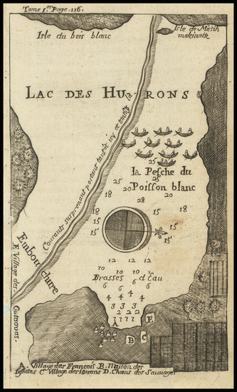 23-Midwest, Michigan and Eastern Canada Map By Baron de Lahontan