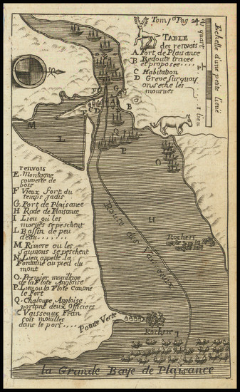 51-Eastern Canada Map By Baron de Lahontan