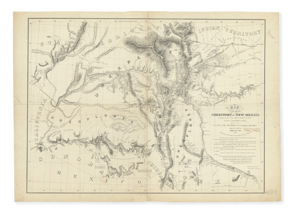 70-Southwest, Arizona, New Mexico and Rocky Mountains Map By U.S. Army Corps of Topographical Engi