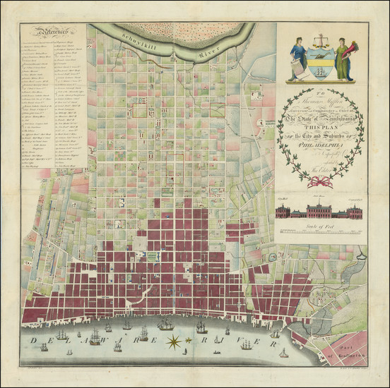 59-Pennsylvania and Philadelphia Map By Antoine Pierre Folie