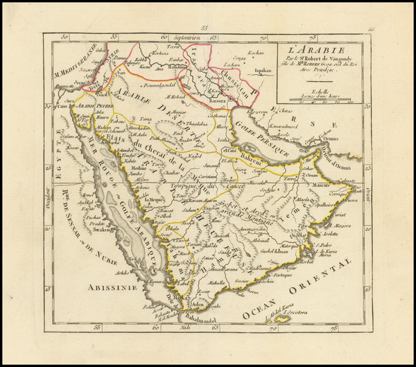 3-Middle East Map By Gilles Robert de Vaugondy