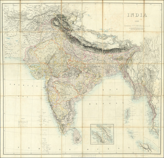 21-India Map By Surveyor General of India