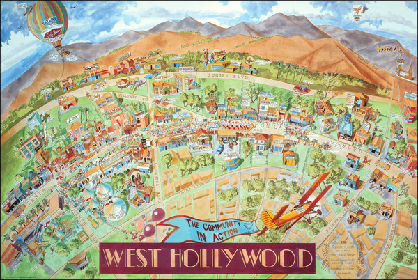 80-Pictorial Maps and Los Angeles Map By Marc Vena