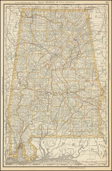 22-Alabama Map By Rand McNally & Company