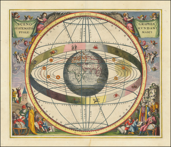 54-Celestial Maps Map By Andreas Cellarius