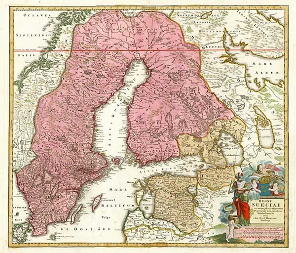 6-Europe, Baltic Countries and Scandinavia Map By Johann Baptist Homann