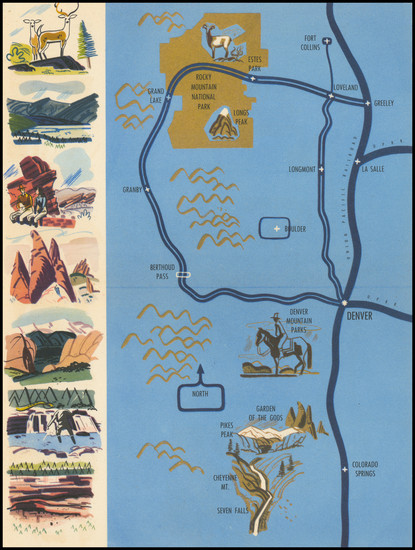 82-Colorado, Colorado and Pictorial Maps Map By Union Pacific Railroad Company