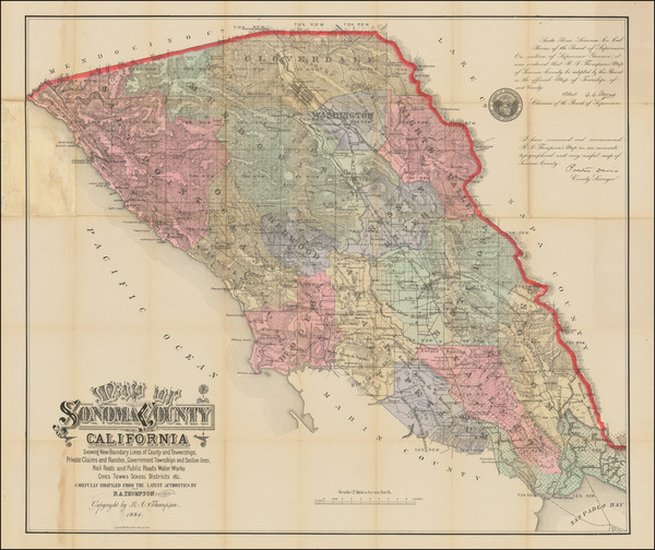 65-California Map By Robert Augustin Thompson