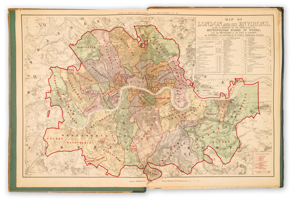 25-London and Atlases Map By Edward Stanford