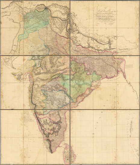 76-India Map By Aaron Arrowsmith