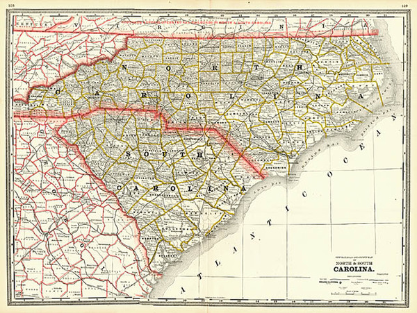 71-Southeast Map By George F. Cram