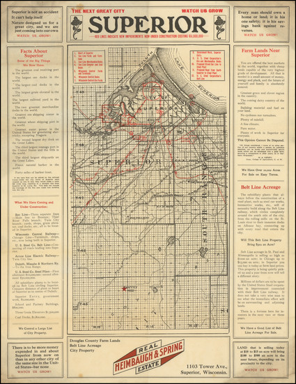 96-Minnesota and Wisconsin Map By Heimbaugh & Spring