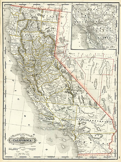 37-California Map By George F. Cram