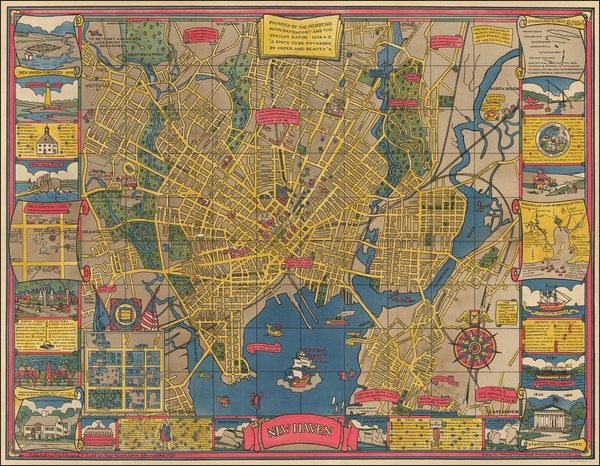 51-Connecticut and Pictorial Maps Map By Carina Eaglesfield Mortimer Milligan