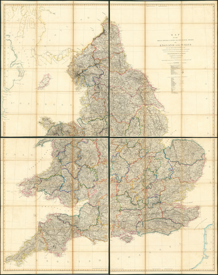 30-England Map By Aaron Arrowsmith / G.F. Cruchley