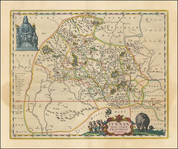 65-China Map By Johannes Blaeu