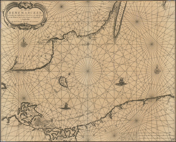 94-Poland, Sweden and Norddeutschland Map By Anthonie (Theunis)   Jacobsz