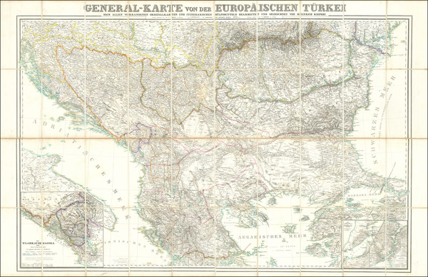 5-Balkans, Turkey and Greece Map By John Arrowsmith  &  Heinrich Kiepert