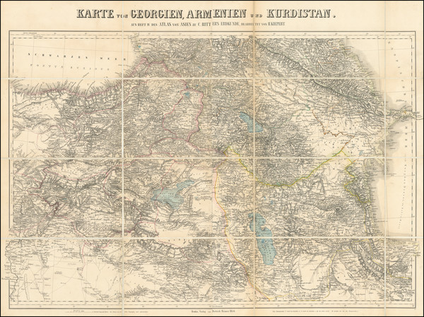 87-Central Asia & Caucasus and Persia & Iraq Map By Heinrich Kiepert