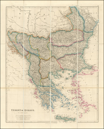 52-Romania, Balkans, Turkey and Greece Map By John Arrowsmith