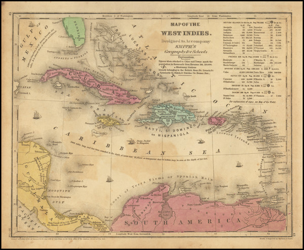 98-Caribbean Map By Sherman & Smith