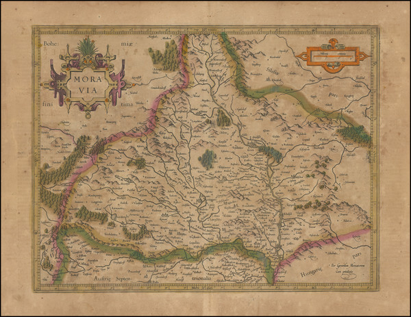 93-Czech Republic & Slovakia Map By  Gerard Mercator