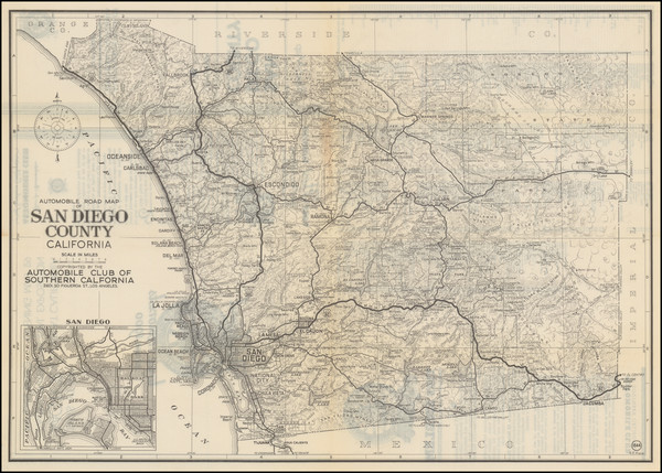 31-California and San Diego Map By Automobile Club of Southern California