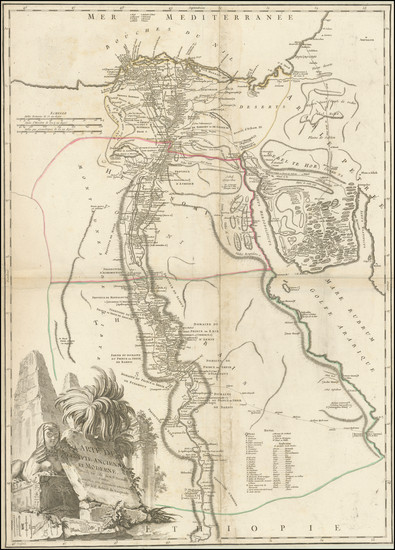 66-Egypt Map By Charles Francois Delamarche